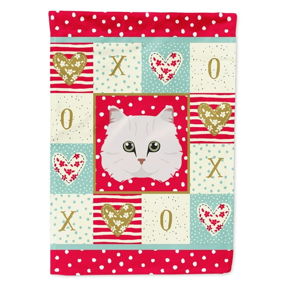 Carolines Treasures CK5103GF Chinchilla Persian Longhair Cat Love Flag Garden Size Small multicolor