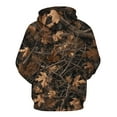 thumbnail image 3 of Rebaike Men's Camo Leaf Hoodie Realistic 3D Oak Leaves Camouflage Pullover Sweatshirt, 3 of 8