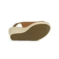 thumbnail image 5 of BLISSFUL STEP Women's Espadrilles Platform Heel Wedges Sandals Brown 9, 5 of 8