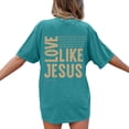 thumbnail image 1 of adviicd Hauts de Gym pour Femmes T-Shirts d'Été à Manches Courtes Col Rond Décontracté Unis Bleu,L, 1 of 5