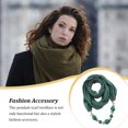 thumbnail image 4 of VONKY Unique Scarf Necklaces Soft And Comfortable Multi-purpose Fashion Accessory green 1Set, 4 of 6