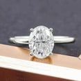 thumbnail image 2 of solitaire jewels 2.75CT Oval Moissanite Hidden Halo Engagement Ring For Women, 10K White Gold, 2 of 5