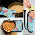 thumbnail image 5 of Yayeee Oven Mitts and Pot Holder Set of 2 Heat Resistant Kitchen Gloves Baking Hot Pad, Pink Beach Toys Pattern, 5 of 5