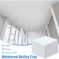 thumbnail image 3 of 2ft x 2ft Smooth Ceiling Tiles - PVC Ceiling Panel 24 x 24in – Waterproof, Washable and Fire-Rated - High-Grade PVC to Prevent Breakage, White (12Pack), 3 of 7