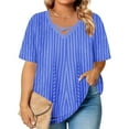 thumbnail image 4 of Bixock Women's Maternity Tops Fashion V-Neck Short Sleeve Casual Maternity T-Shirt Oversized Losse Pregnant Top, 4 of 5