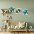 thumbnail image 3 of ZHONGYUTONG 3 Piece Flower Canvas Wall Art Butterfly and Lotus Pictures Wall Decor Floral Painting for Living Room Decor Framed (12.00" x 12.00" x 3PCS), 3 of 5