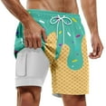thumbnail image 1 of Mens Swim Trunks 5 Inch Drawstring Beach Shorts Loose Bathing Suit Men Swim Trunks Beach Summer Comfy Swimwear, 1 of 4