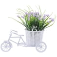 thumbnail image 1 of Adorno de flores artificiales con cesta para bicicleta, centro de mesa para boda, 1 of 6