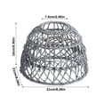 thumbnail image 2 of HaCpiu Rattan Woven Pendant Lampshade, 8.2" Yellow Boho Hand-Woven Chandelier Shade, Rattan Dome Light Cover for Dining Room, Living Room & Bedroom, 2 of 5