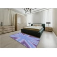 thumbnail image 5 of Ahgly Company Machine Washable Indoor Square Transitional Day Sky Blue Area Rugs, 4' Square, 5 of 7