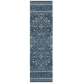 thumbnail image 2 of SAFAVIEH Classic Vintage Tristen Geometric Polyester Runner Rug, Blue/Charcoal, 2'3" x 8', 2 of 7