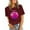 Wine, variant on Fgnfyis T Shirts Women Volleyball Shirts Volleyball Team Tee Tops Volleyball Graphic Casual Short Sleeve Shirts Womens Summer Tops Orange S