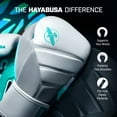 thumbnail image 2 of Hayabusa T3 Boxing Gloves for Men and Women Wrist and Knuckle Protection, Dual-X Hook and Loop Closure, Splinted Wrist Support, 5 Layer Foam Knuckle Padding - White/Teal, 14 oz, 2 of 6