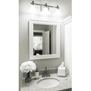 Frame My Mirror Framed Mirror, White Finish, 20 x 24, 3 Wide Frame Porter Design