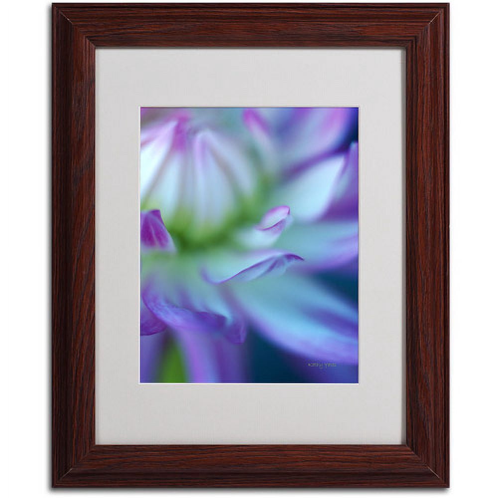 Kathy Yates 'The Color Purple' Matted Framed Art - 11x14 Inches - Wood Frame