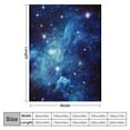 thumbnail image 4 of HENGT Blue Galaxy Blanket Comfort Warmth Soft Cozy Air Conditioning Machine Wash Black and White Rose Skull Sherpa Blanket  (Blue Galaxy), 4 of 6