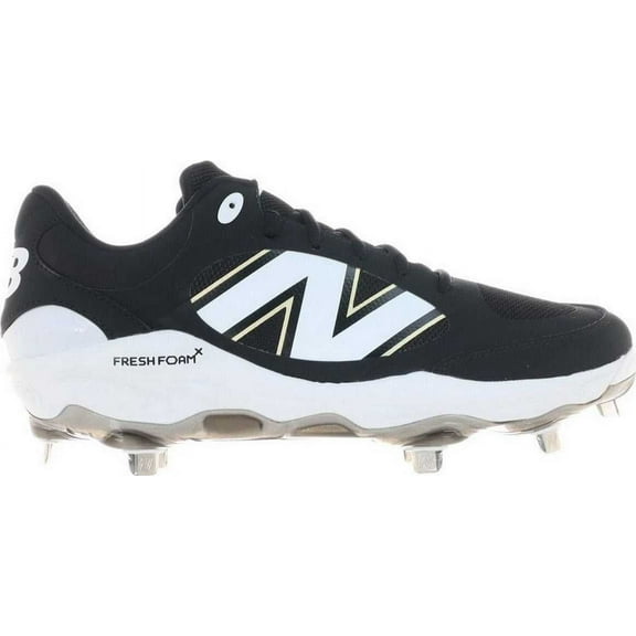 New Balance Mens 3000V7 Metal Baseball Cleats Black/White 7