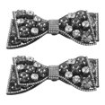 thumbnail image 2 of Shisuyan Versatile Style Bow Shoe Clip Black Rhinestones For High Heel Shoes 1 Pair, 2 of 8