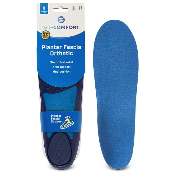 Sof Comfort Plantar Fascia Orthotic Men's Foam Insole Size 8-13, Trim-to-Fit