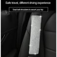 thumbnail image 3 of 1 funda universal para cinturón de seguridad de coche con cristales brillantes y acolchado para los hombros, 3 of 3