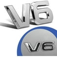 thumbnail image 1 of Emblema de metal cromado V6 con logotipo 3D para automóvil, 1 of 5