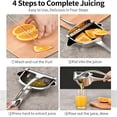 thumbnail image 5 of Premium Fruit Juice Squeezer - Heavy Duty Handheld Juicer Squeezer & Manual Hand Press Juicer, Aluminum Metal Juicer Hand Press for Citrus Lemon & Orange (M), 5 of 6