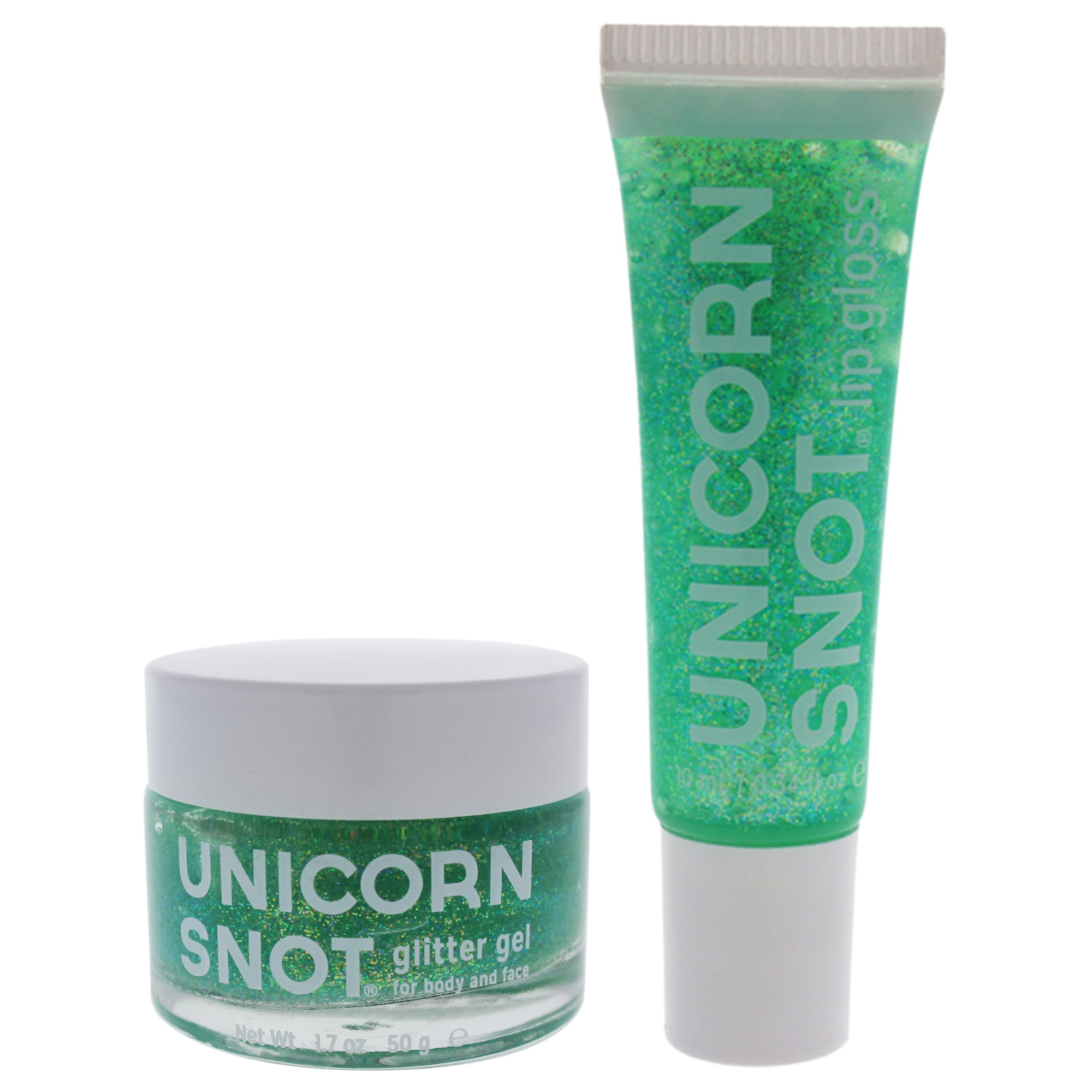 Unicorn Snot Gliter Lip Gloss and Gel Duo Blue 1.7oz Gel, 0.34oz Lip