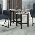 thumbnail image 2 of Contemporary Faux Marble & Solid Wood Accent Table in Grey, 2 of 7