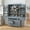 Gray, variant on Harper & Bright Designs Freestanding Kitchen Pantry Organizers with Storage Set, Tall Kitchen Hutch Cabinet with Door and Drawers & Shelves, White