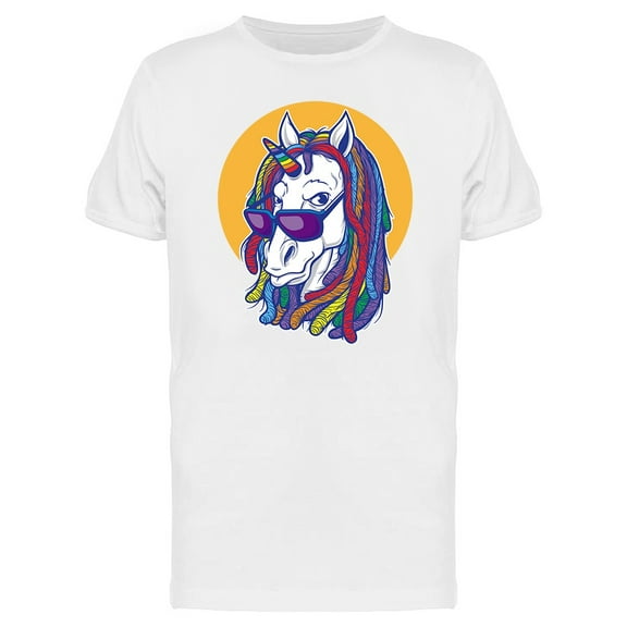 Dreadlock Unicorn Glasses T-Shirt Men -Image by Shutterstock, Male Medium