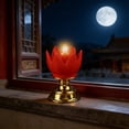 thumbnail image 4 of Sokhug Flameless LED Lotus Candle Night Light for Home Holiday Decor, 5.51x2.95 Inches, Red, 4 of 6