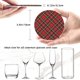thumbnail image 4 of Posavasos de cuero de 6 piezas, posavasos de cuadros escoceses irlandeses navideños para bebidas, posavasos para tazas, regalo de inauguración de la casa, ideal para la decoración del hogar, 4 of 7