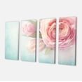 thumbnail image 2 of Pink Flowers against Blue Background - Floral Canvas Art Print, 2 of 3