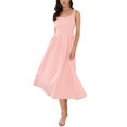 thumbnail image 2 of INSPIRE CHIC Vestido de Cóctel Sin Mangas con Escote Corazón A-Line Plisado Largo XL Rosa, 2 of 6
