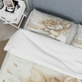 thumbnail image 4 of Designart "Beige Floral Bloom I" Floral & Botanical Bedding Covert Set - Floral Beige Traditional Bed Set With 1 Sham, 4 of 6