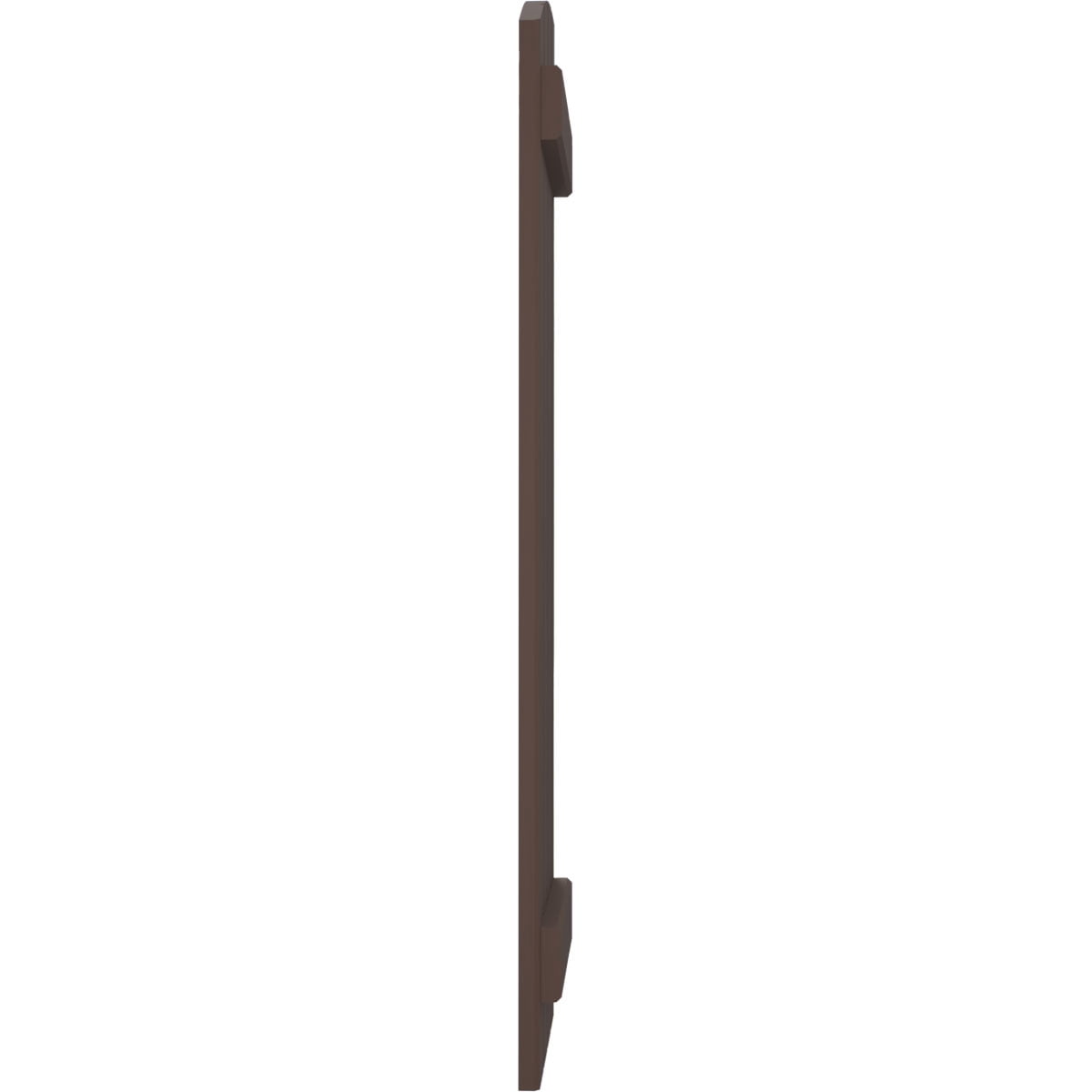 Ekena Millwork 14"W x 81"H Americraft Four Board (2 Batten) Exterior Real Wood Joined Board-n-Batten Shutters w/ Elliptical Top (Per Pair), Raisin Brown