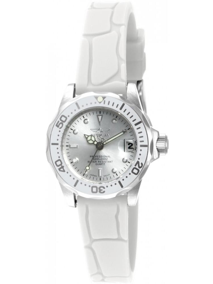 Invicta Invicta Women's Pro Diver White Polyurethane Band Steel Case