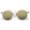Clear / Gold Mirror, variant on sunglassLA Unisex Retro Translucent Frame Color Mirror Lens Round Horn Rimmed Sunglasses (Clear / Gold Mirror) - 50mm