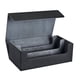 thumbnail image 5 of Caja de baraja de cartas coleccionables con cierre de cuero sintético, capacidad para más de 1200 cartas. negro y gris, 5 of 9