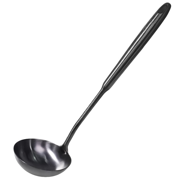 Cucharón Nuevo y Duradero de Acero Inoxidable 304 de 35 cm Negro