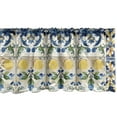 thumbnail image 3 of Ambesonne Mediterranean Window Valance, Art Curlicue Leaves, 42" X 12", Sea Blue Mustard Green, 3 of 5