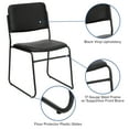 thumbnail image 6 of Flash Furniture HERCULES Series 500 lb. Capacity High Density Black Vinyl Stacking Chair with Sled Base, 6 of 13