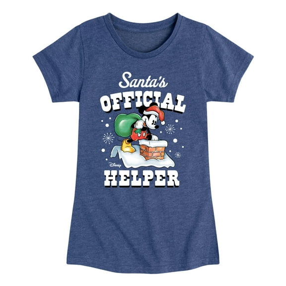 Disney - Santas Official Helper - Toddler & Youth Girls Short Sleeve Graphic T-Shirt