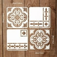 thumbnail image 2 of 3 pcs Santa Ana Tile Stencil 11.8x11.8inch Reusable Floor Tile Stencil Border & Corners Stencils Mandala Floor Tile Stencil Concrete Stencils For Patio Floor Tile Wall. Home Decoration, 2 of 9