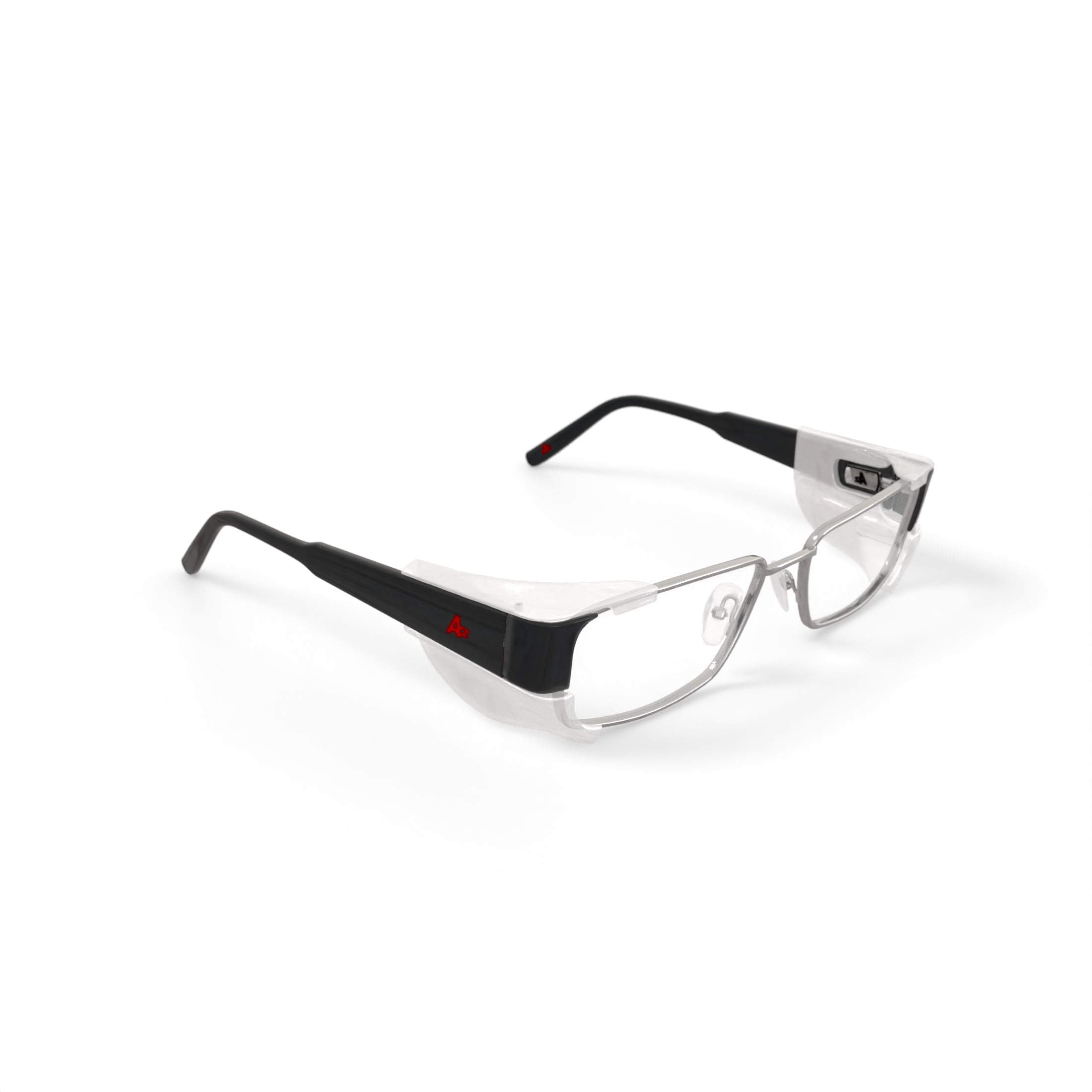 Hilco Vision A2 555 Stainless Steel Prescription Safety Glasses, Black, OSHA Compliant ANSI Z87.1, Protective Eyewear