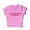 Light Pink, variant on OSOLU Solid Color Baby Tees For Women Graphic Crop Tops Summer Teen Girls Crew Neck T-Shirt Tee Tops Classic Dailywear