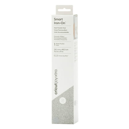 Cricut Joy Xtra Smart Iron-On Vinyl Prismatic Glitter (19 in), 9.5" x 19"