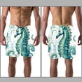 thumbnail image 3 of luoweisi Men's Beach Shorts Quick Dry Swim Trunks with Mesh Lining Seahorse M, 3 of 5