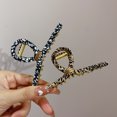 thumbnail image 4 of rench Retro Cloth Vintage Leopardo Parte posterior de la cabeza Tiburón Clip Mujer Garra para el cabello Accesorios para el cabello Clip-2pack, 4 of 5