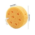 thumbnail image 3 of Honeycomb Bath Sponge | Round Seaweed Body Scrubber | Soft Exfoliating Sponge for Kids & Adults | Orange Color | 11.5x5cm | Includes Hanging Rope, 3 of 6